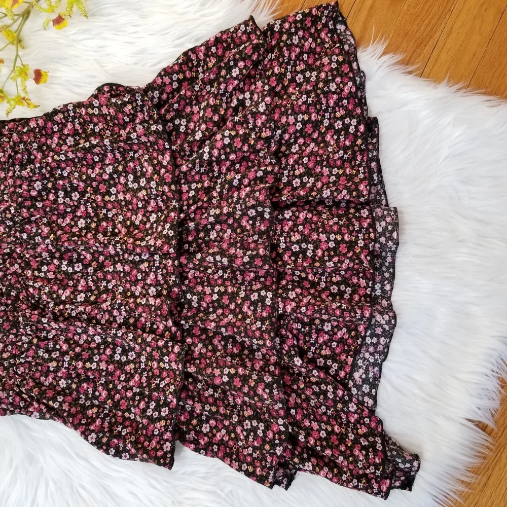 PASSPORT Floral Ruffle Mini Dress SIZE L. - Picture 6 of 16